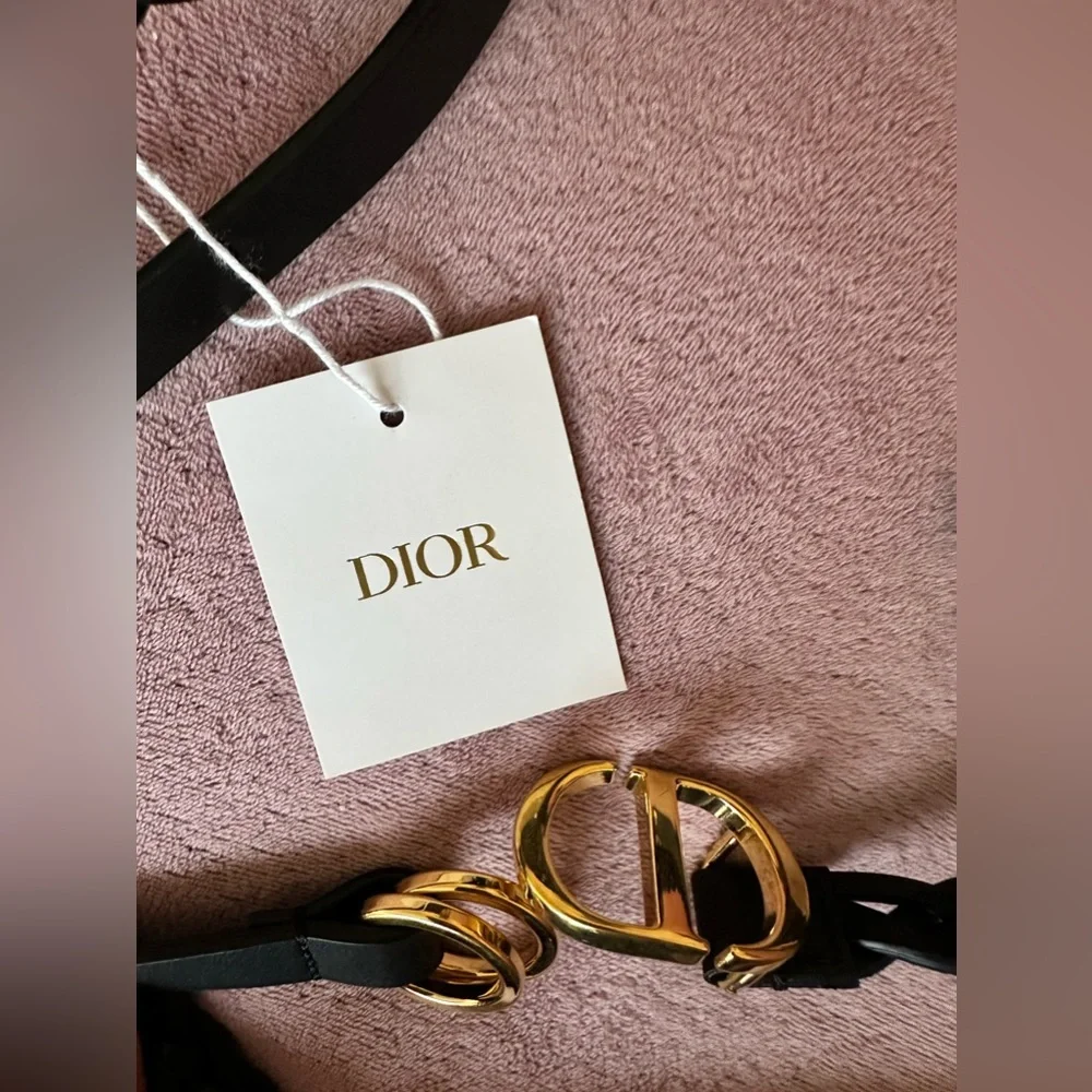 Christian Dior Double Calfskin Belt - NWT- Black Dior belt size 70 - Picture 6 of 14
